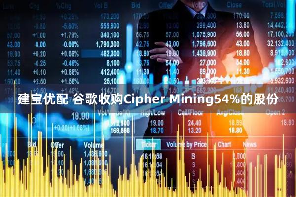 建宝优配 谷歌收购Cipher Mining54%的股份